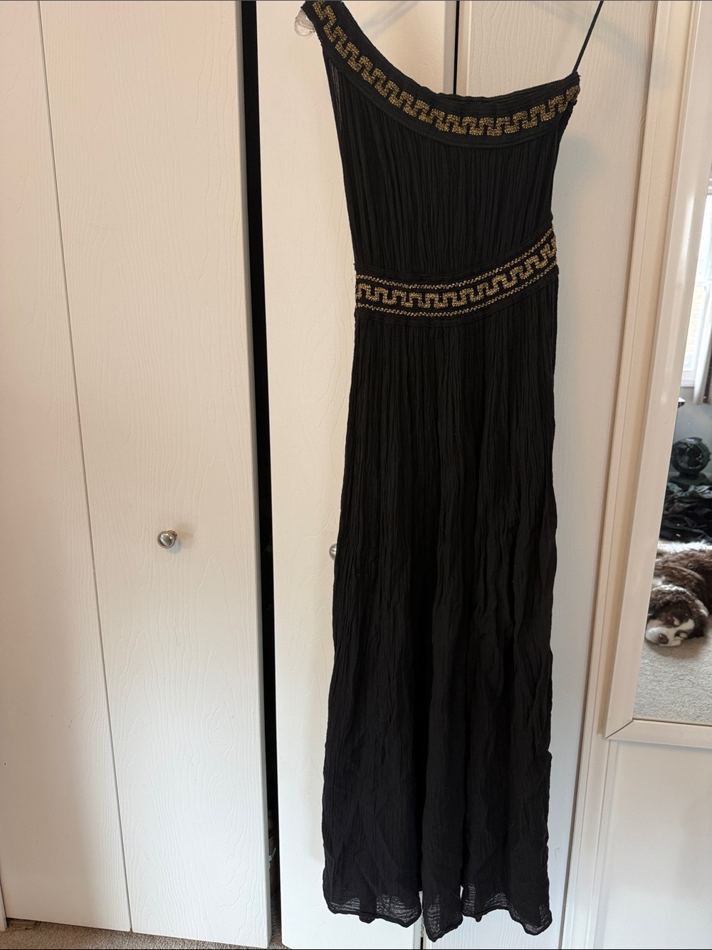 NWOT.  Greek Dress.  One shoulder